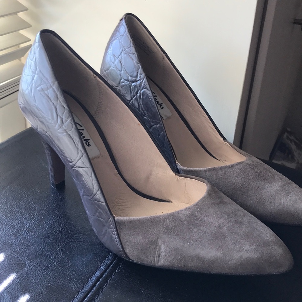 Clarks Dalhart Grove Suede Leather Pumps 8.5